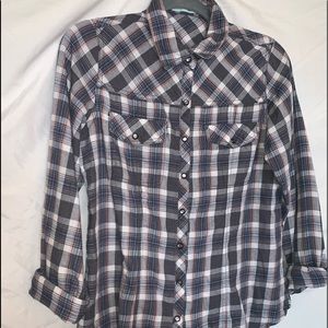 Plaid button up long sleeve